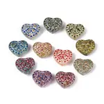 Spray Painted Transparent Glass Beads Strands