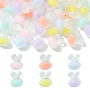 60Pcs 6 Colors Transparent Clear Acrylic Beads