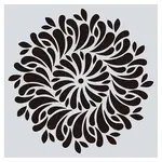Flower Pattern Eco-Friendly PET Plastic Hollow Painting Silhouette Stencil