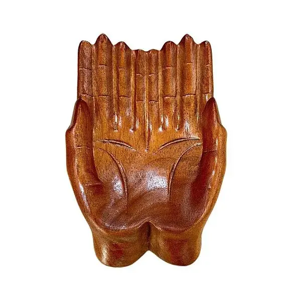 Wooden Buddha Hand Display Decorations