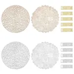 12Pcs 6 Style Flat Round PVC Washable Placemat