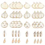 20Pcs 5 Style Electroplate Shell Pendants
