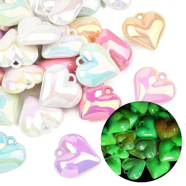 Luminous UV Plating Opaque Acrylic Pendants