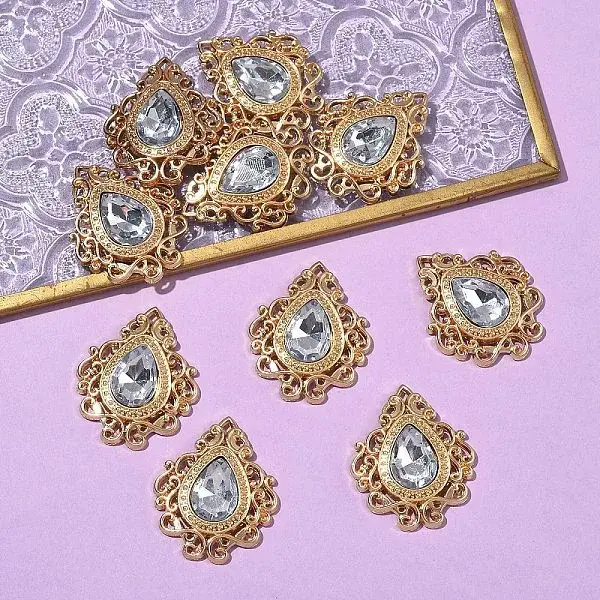 Retro Baroque Style Alloy Acrylic Pandants