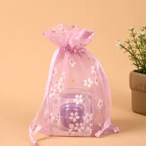 Rectangle Organza Drawstring Bags