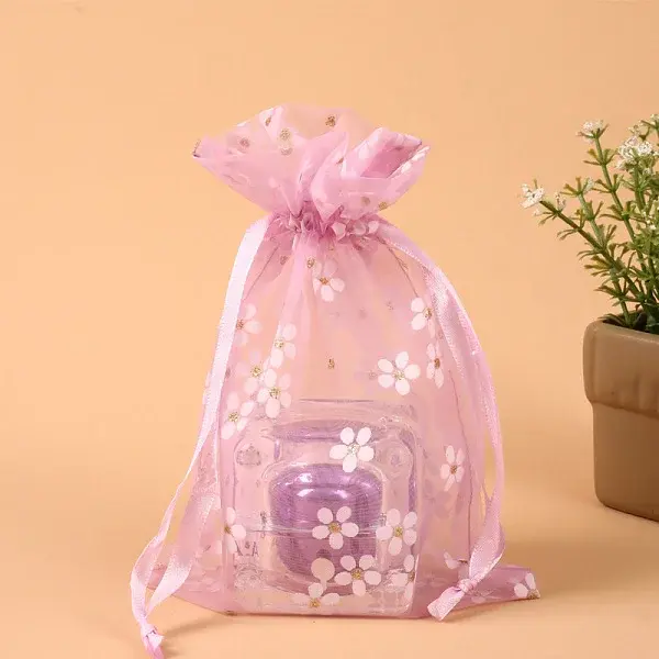 Rectangle Organza Drawstring Bags