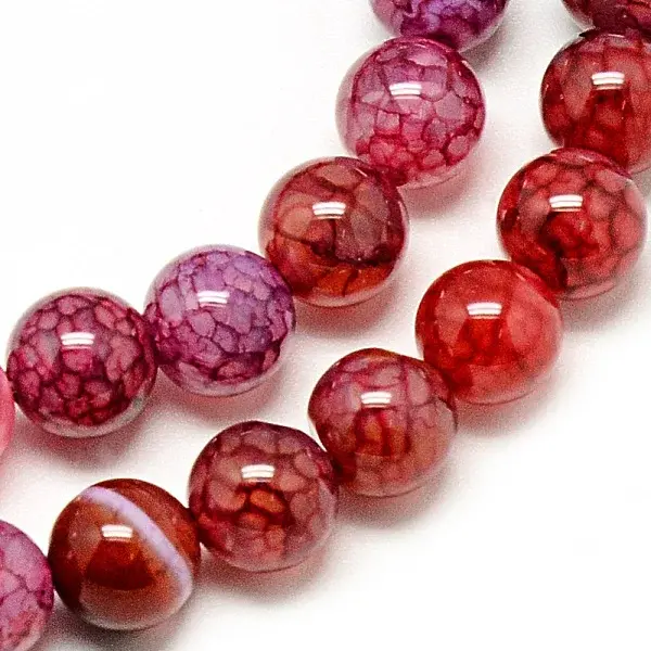 Natural Dragon Veins Agate Beads Strands