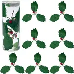 45Pcs Foam & Cloth Artificial Holly Leaves