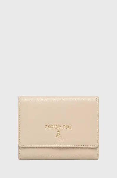 Kožená peněženka Patrizia Pepe béžová barva, CQ7081 L001
