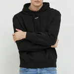 Bavlněná mikina HUGO pánská, černá barva, s kapucí, hladká, 50486478