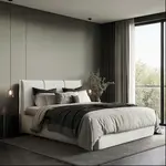 MID.YOU ČALOUNĚNÁ POSTEL, 140/200 cm, krémová