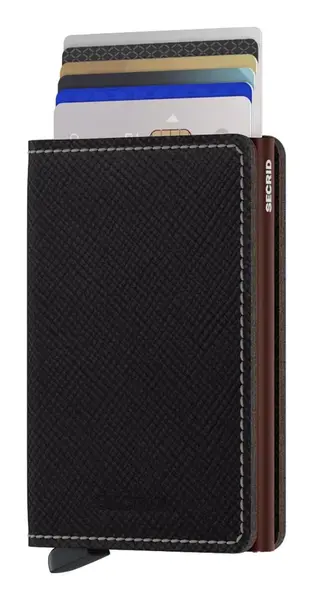 Pánská mini peněženka Secrid Slimwallet Saffiano Brown