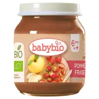 BABYBIO Bio jablko a jahody 6m+ 130 g