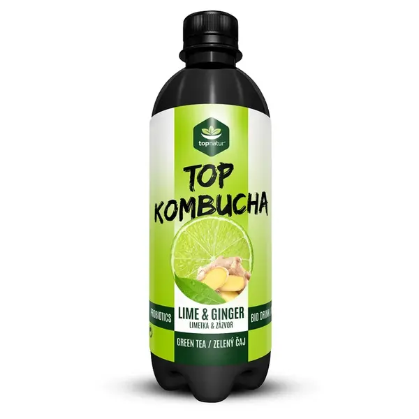 TOPNATUR Top kombucha limetka a zázvor 500 ml