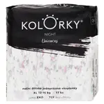 KOLORKY Night jednorožci XL 12-16 kg noční jednorázové eko plenky  17 ks