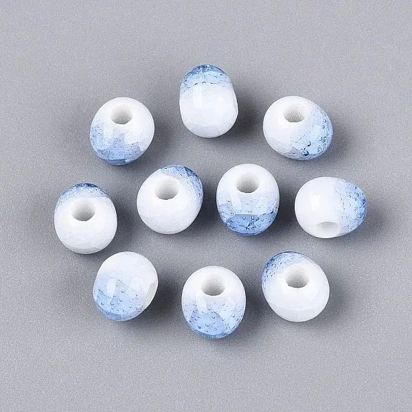 Handmade Crackle Porcelain Beads