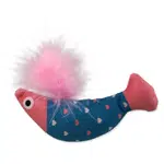 MAGIC CAT Rainbow Relax ryba s pírkem a šantou kočičí modro růžová 10 cm