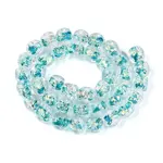 Handmade Foil Lampwork Beads Strands