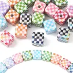 20Pcs UV Plating Opaque Acrylic Beads