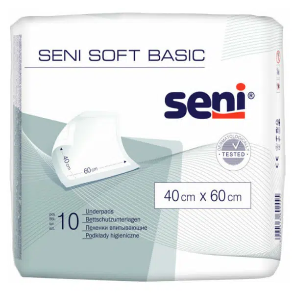 SENI Soft basic absorpční podložky 60 x 40 cm 10 kusů
