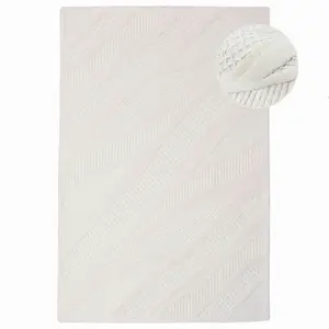 Flair Rugs VLNĚNÝ KOBEREC, 160/230 cm bílá