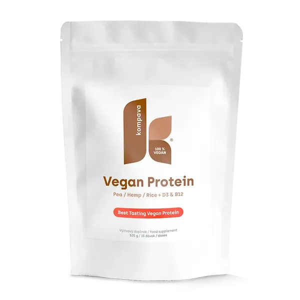 KOMPAVA Vegan protein čokoláda-pomeranč 525 g 15 dávek