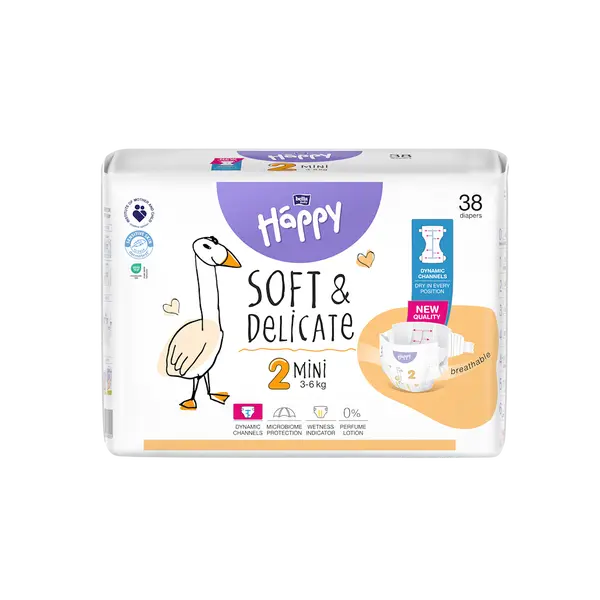 BELLA HAPPY Baby mini 3 - 6 kg 38 kusů