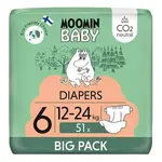 MOOMIN BABY 6 Eko plenky maxi 12-24 kg 51 kusů