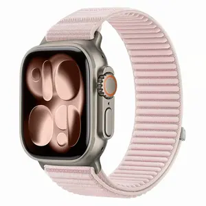 Tech-Protect Nylon Loop remienok na Apple Watch 44/45/46/49mm, powder pink