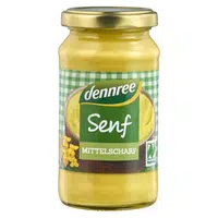 DENNREE Hořčice středně pálivá BIO 200 ml
