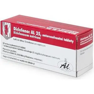 DICLOFENAC AL 25mg enterosolventní tablety 50 kusů