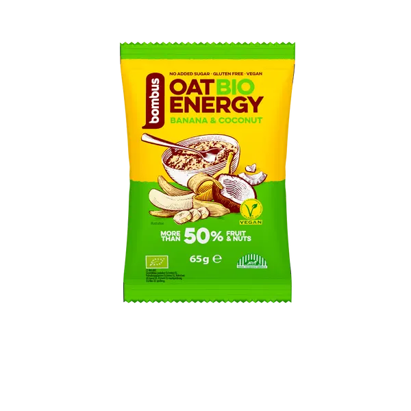 BOMBUS Oat energy banana & coconut ovesná kaše 65 g BIO