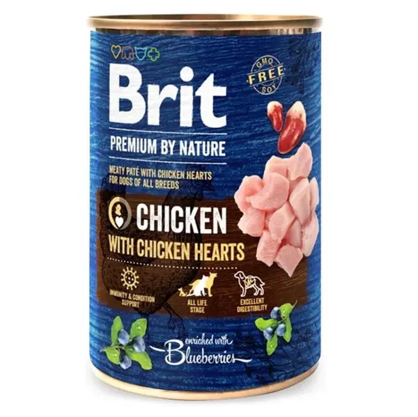 BRIT Premium by Nature Chicken & Hearts konzerva pro psy, Hmotnost balení: 800 g