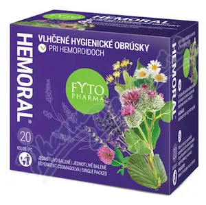 HEMORAL Vlhčené ubrousky při hemoroidech 20 kusů