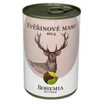 BOHEMIA PET FOOD Konzerva zvěřinové maso ve vlastní šťávě pro psy 400 g