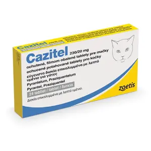 CAZITEL 230/20 mg ochucené potahované tablety pro kočky  24 tablet