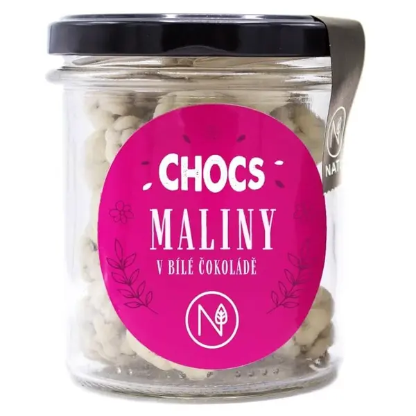 NATU Chocs maliny v 30% bílé čokoládě 100 g