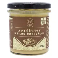 NATU Arašídový krém s bílou čokoládou bez přidaného cukru 300 g