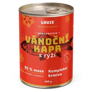 LOUIE konzerva pro psy Vánoční kapr 400 g