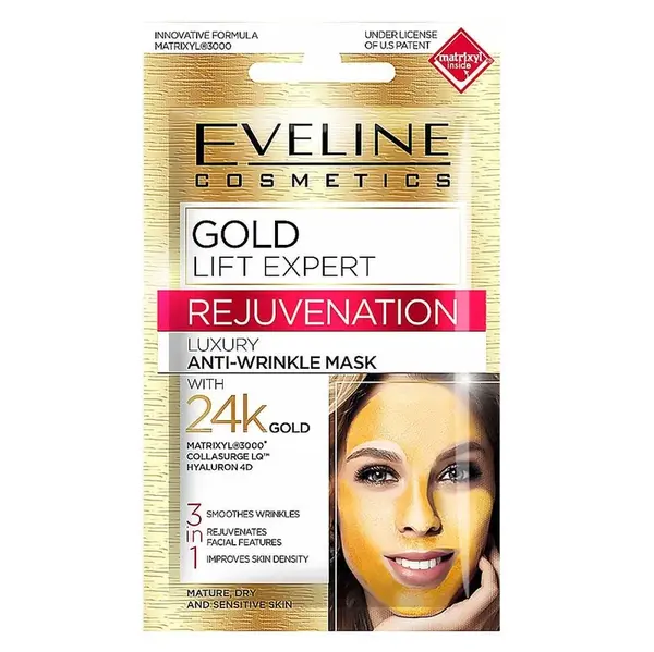 EVELINE Gold Lift Expert pleťová maska 3v1  7 ml