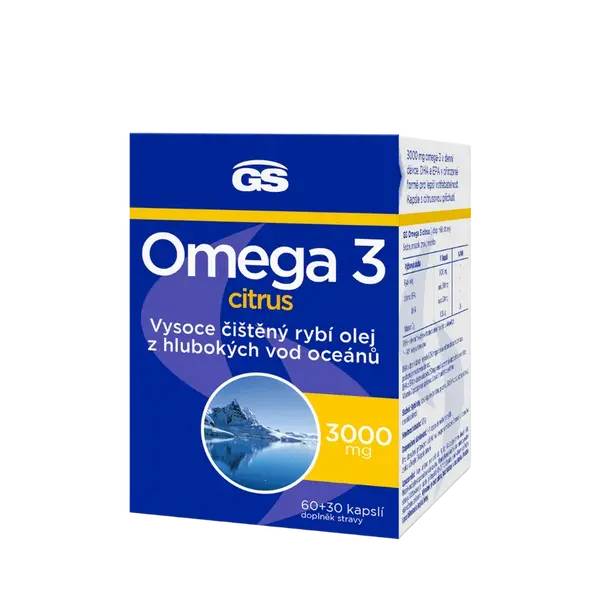 GS Omega 3 citrus, 60+30 kapslí