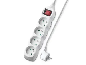 Prodlužovací kabel 4 zásuvky  3m GETI GEC43S s vypínačem