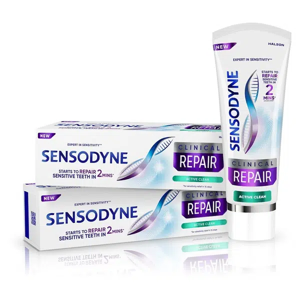 SENSODYNE Clinical Repair Active Clean  zubní pasta 2 x 75 ml