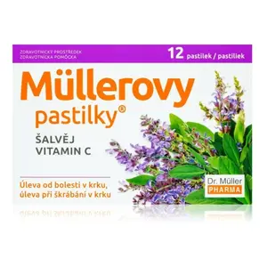 DR. MÜLLER Müllerovy pastilky šalvěj, vitamin C 12 ks