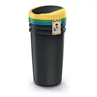 Koš odpadkový COMPACTA R FLAP SET černý 3x50l