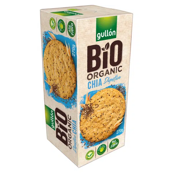 GULLÓN Sušenky s obilovinami a chia semínky BIO 270 g