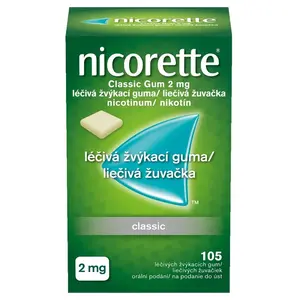NICORETTE Classic 2 mg Léčivá žvýkací guma 105 kusů