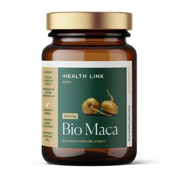 HEALTH LINK Maca 500 mg BIO 210 kapslí