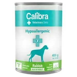 CALIBRA Vet. Diets Hypoallergenic konzerva pro psy Rabbit&Insect 400 g