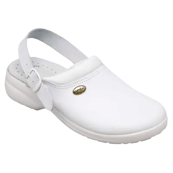 SANTÉ Bílý pantofel s chráněnou špičkou, Velikost obuvi: 39